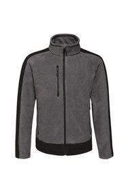 Regatta Contrast Mens 300 Fleece Top/Jacket (Seal/Black) - Seal/Black