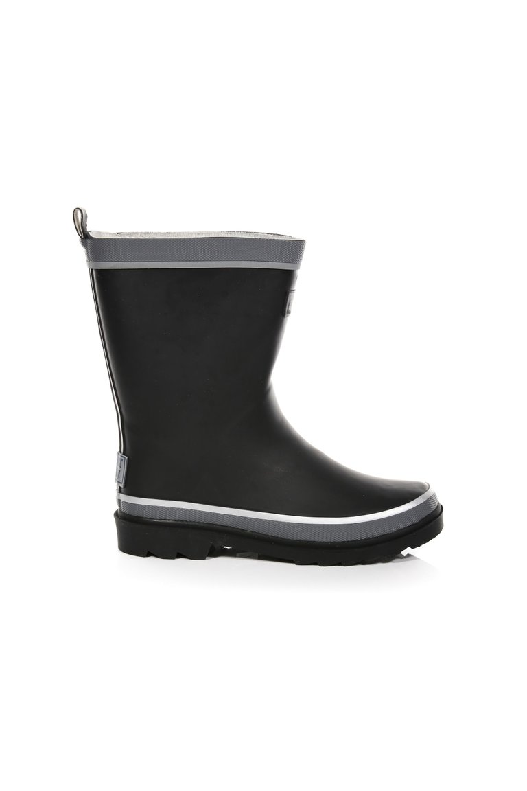 Regatta Great Outdoors Childrens/Kids Foxfire Wellington Boots - Black