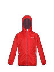 Regatta Great Outdoors Childrens/Kids Lever II Packaway Rain Jacket (Fiery Red) - Fiery Red