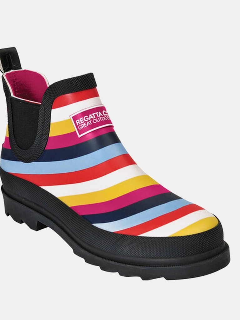 Regatta Great Outdoors Womens / Ladies Harper Low Cut Wellington Boots - Multicolored Stripe