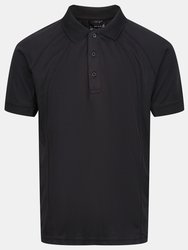 Regatta Hardwear Mens Coolweave Short Sleeve Polo Shirt (Black)