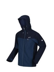 Regatta Mens Birchdale Waterproof Hooded Jacket - Moonlight Denim/Navy
