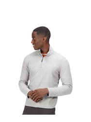 Regatta Mens Elgor II Marl Half Zip Fleece Top - Silver Grey