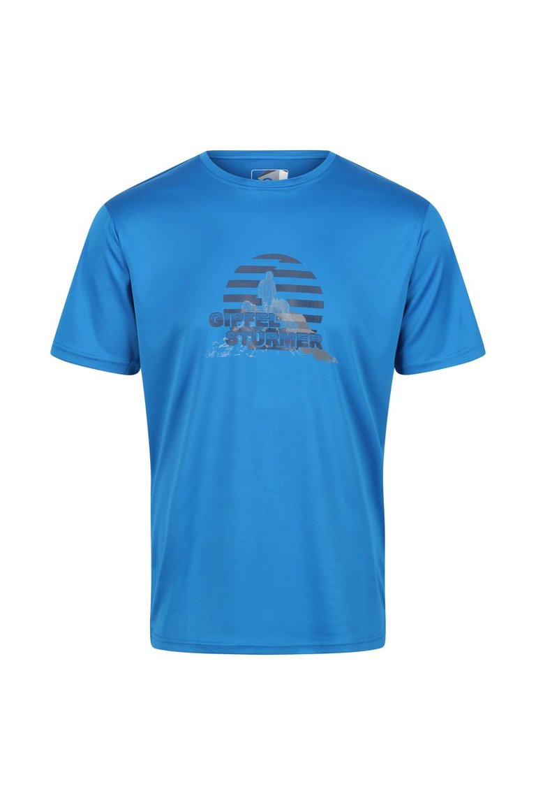 Regatta Mens Fingal Slogan Mountain T-Shirt - Imperial Blue