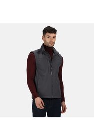 Regatta Mens Flux Softshell Vest Jacket (Seal Grey/Seal Grey)
