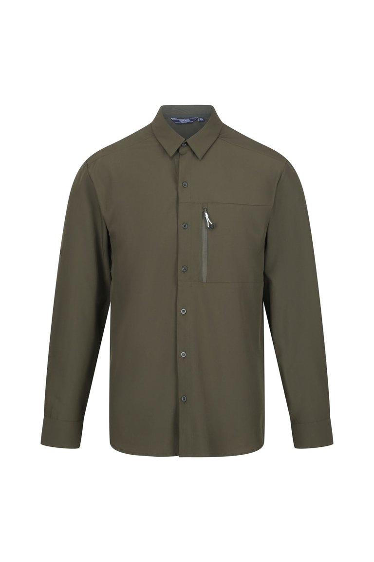 Regatta Mens Highton Long-Sleeved Shirt - Dark Khaki