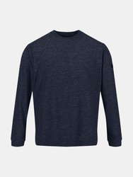 Regatta Mens Leith Lightweight Sweatshirt - Navy/Black Marl