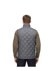 Regatta Mens Londyn Quilted Wool Effect Vest - Rhino Marl