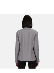 Regatta Womens/Ladies Ablaze Printable Softshell Jacket - Rock Grey/Black