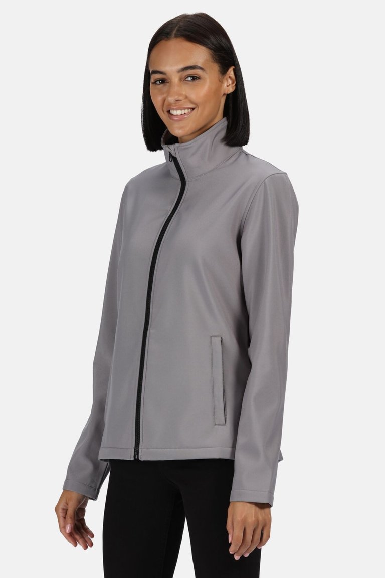 Regatta Womens/Ladies Ablaze Printable Softshell Jacket - Rock Grey/Black - Rock Grey/Black