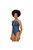 Regatta Womens/Ladies Halliday Tile One Piece Bathing Suit - Navy