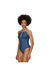 Regatta Womens/Ladies Halliday Tile One Piece Bathing Suit - Navy