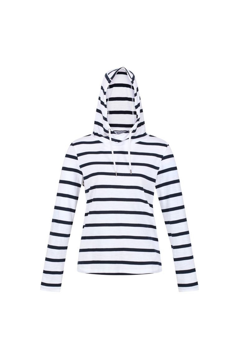 Regatta Womens/Ladies Maelys Stripe Hoodie - White/Navy