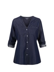 Regatta Womens/Ladies Malaya Denim Look Lightweight Long-Sleeved Shirt - Chambray