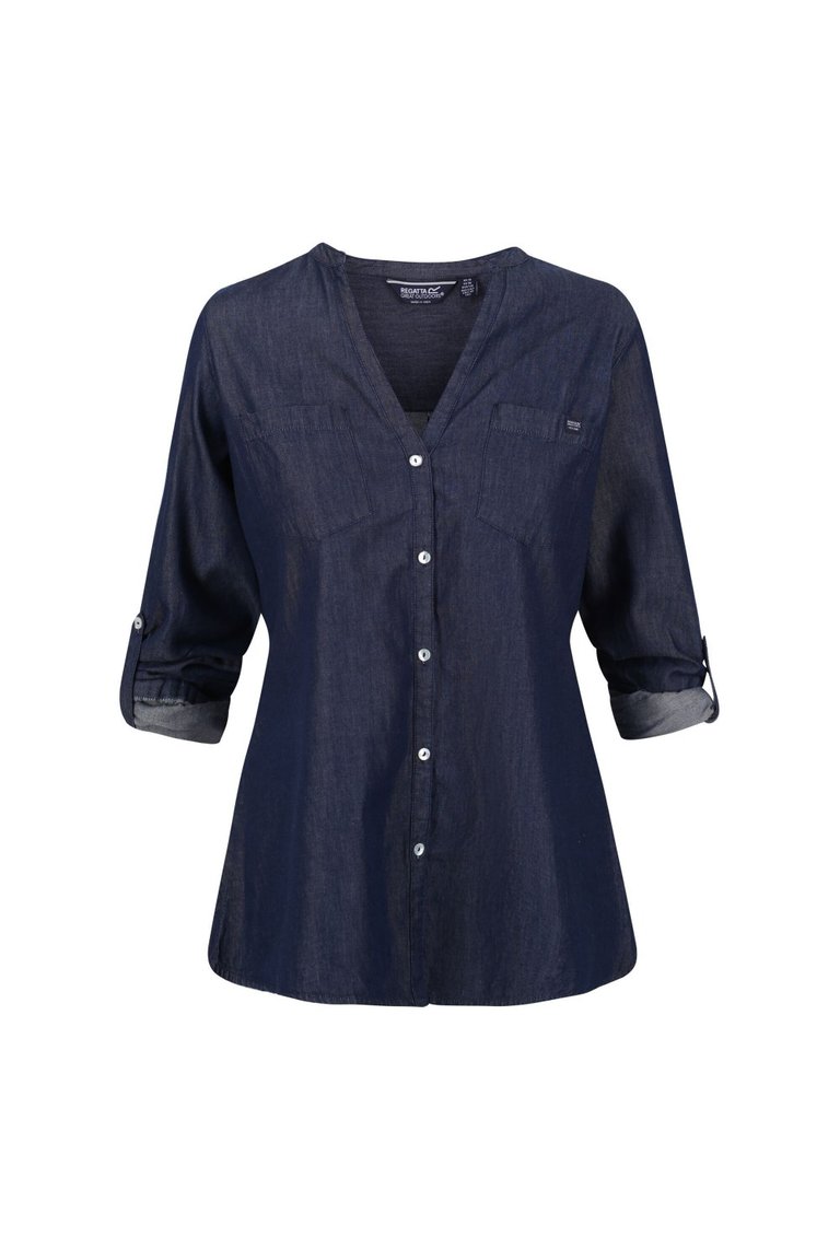 Regatta Womens/Ladies Malaya Denim Look Lightweight Long-Sleeved Shirt - Chambray