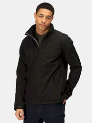 Reid Mens Softshell Wind Resistant Water Repellent Jacket - Black - Black