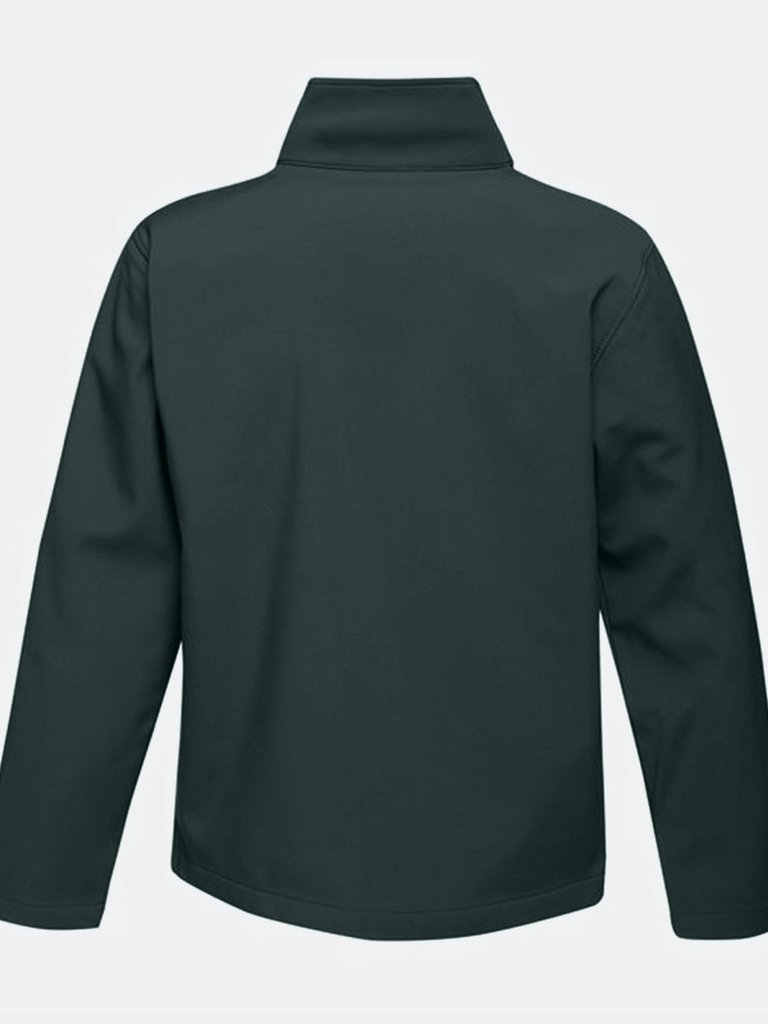 Standout Mens Ablaze Printable Soft Shell Jacket - Dark Spruce/Black