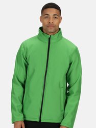 Standout Mens Ablaze Printable Soft Shell Jacket - Extreme Green/Black