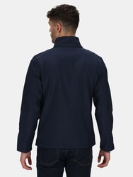 Standout Mens Ablaze Printable Soft Shell Jacket - Navy/Navy