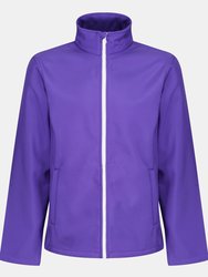Standout Mens Ablaze Printable Soft Shell Jacket - Purple/Black - Purple/Black
