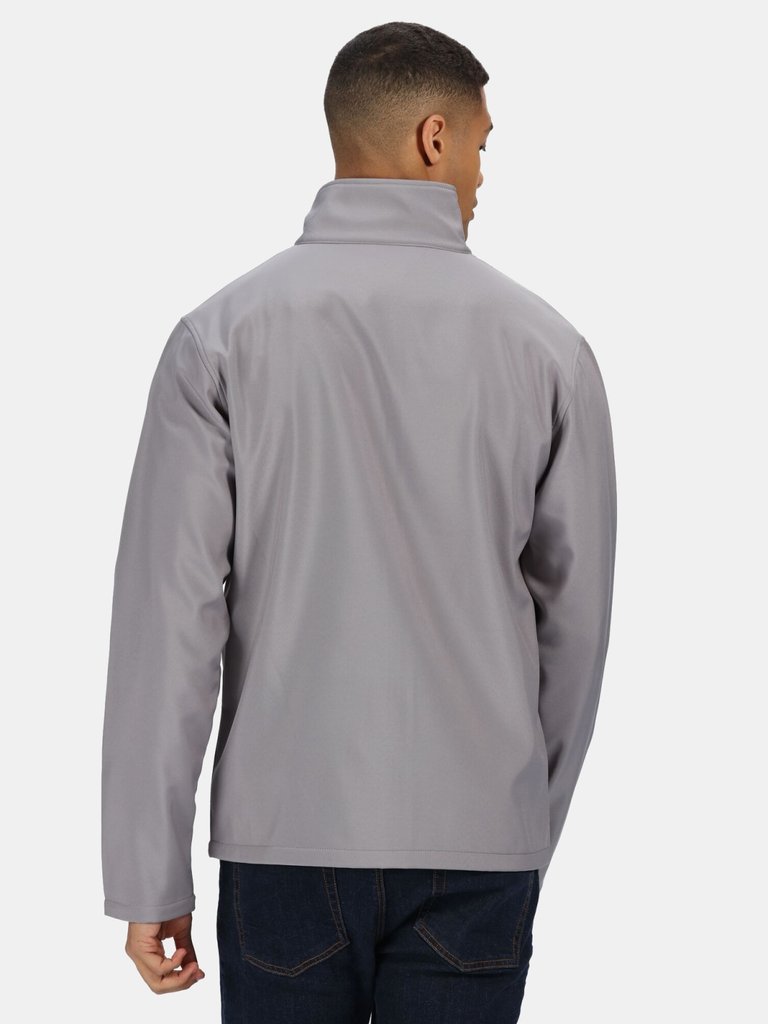 Standout Mens Ablaze Printable Soft Shell Jacket (Rock Grey/Black)