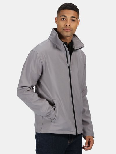 Regatta Standout Mens Ablaze Printable Soft Shell Jacket (Rock Grey/Black) product