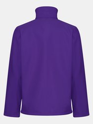 Standout Mens Ablaze Printable Soft Shell Jacket - Vibrant Purple/Black