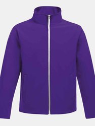 Standout Mens Ablaze Printable Soft Shell Jacket - Vibrant Purple/Black - Vibrant Purple/Black