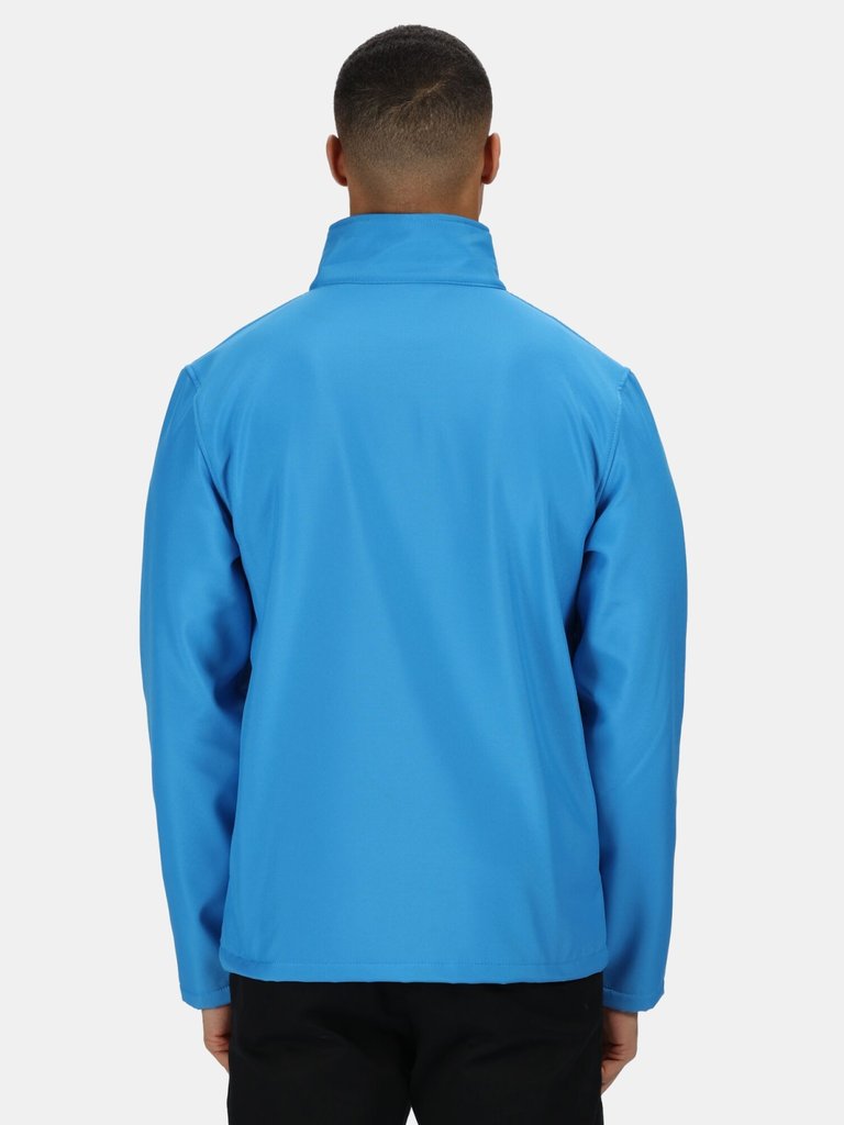 Standout Mens Ablaze Printable Softshell Jacket - French Blue/Navy