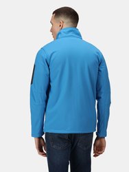 Standout Mens Arcola 3 Layer Softshell Jacket Waterproof And Breathable - French Blue / Seal Grey