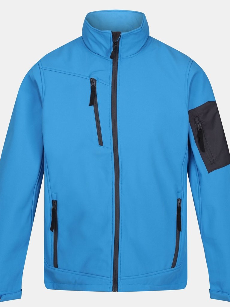 Standout Mens Arcola 3 Layer Softshell Jacket Waterproof And Breathable - French Blue / Seal Grey - French Blue / Seal Grey