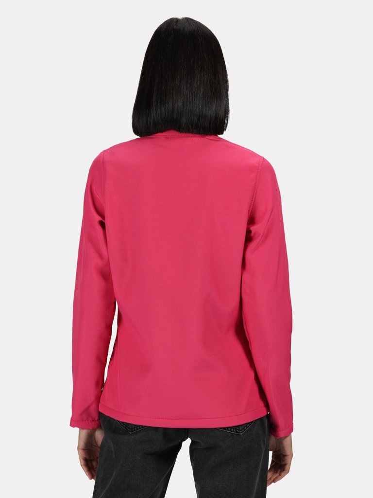 Standout Womens/Ladies Ablaze Printable Soft Shell Jacket - Hot Pink/Black