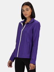 Standout Womens/Ladies Ablaze Printable Soft Shell Jacket - Purple/Black