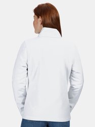 Standout Womens/Ladies Ablaze Printable Soft Shell Jacket - White/Light Steel