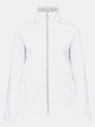 Standout Womens/Ladies Ablaze Printable Soft Shell Jacket - White/Light Steel