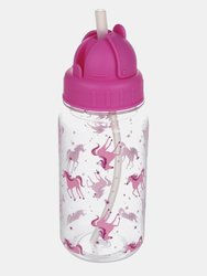Tritan Shark 300ml Water Bottle (0.53pint) - Pink/Clear