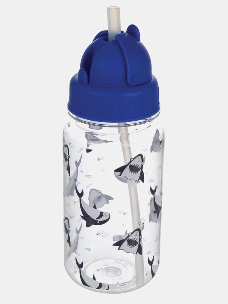 Tritan Shark 300ml Water Bottle - Clear/Admiral Blue