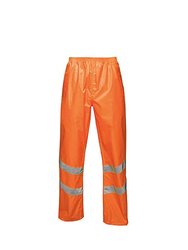 Unisex Hi Vis Pro Reflective Packaway Work Over Trousers - Orange - Orange