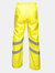 Unisex Hi Vis Pro Reflective Packaway Work Over Trousers - Yellow