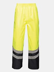 Unisex Hi Vis Pro Reflective Work Over Trousers - Yellow/Navy - Yellow/Navy