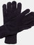 Unisex Knitted Winter Gloves - Black - Black