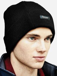 Unisex Thinsulate Lined Winter Hat - Black
