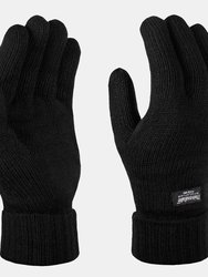 Unisex Thinsulate Thermal Winter Gloves - Black - Black