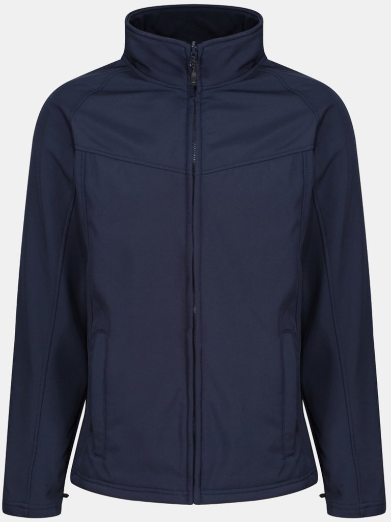 Uproar Mens Softshell Wind Resistant Fleece Jacket - Navy - Navy