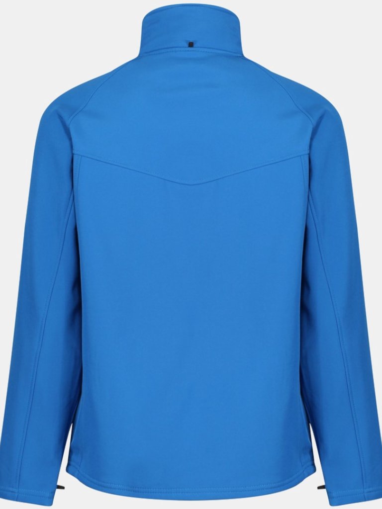 Uproar Mens Softshell Wind Resistant Fleece Jacket - Oxford Blue