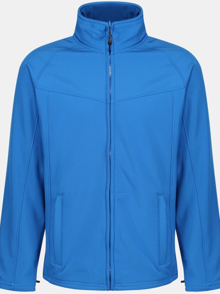 Uproar Mens Softshell Wind Resistant Fleece Jacket - Oxford Blue - Oxford Blue