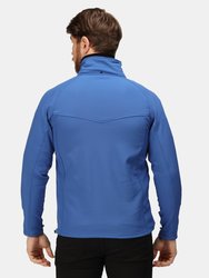 Uproar Mens Softshell Wind Resistant Fleece Jacket - Royal Blue