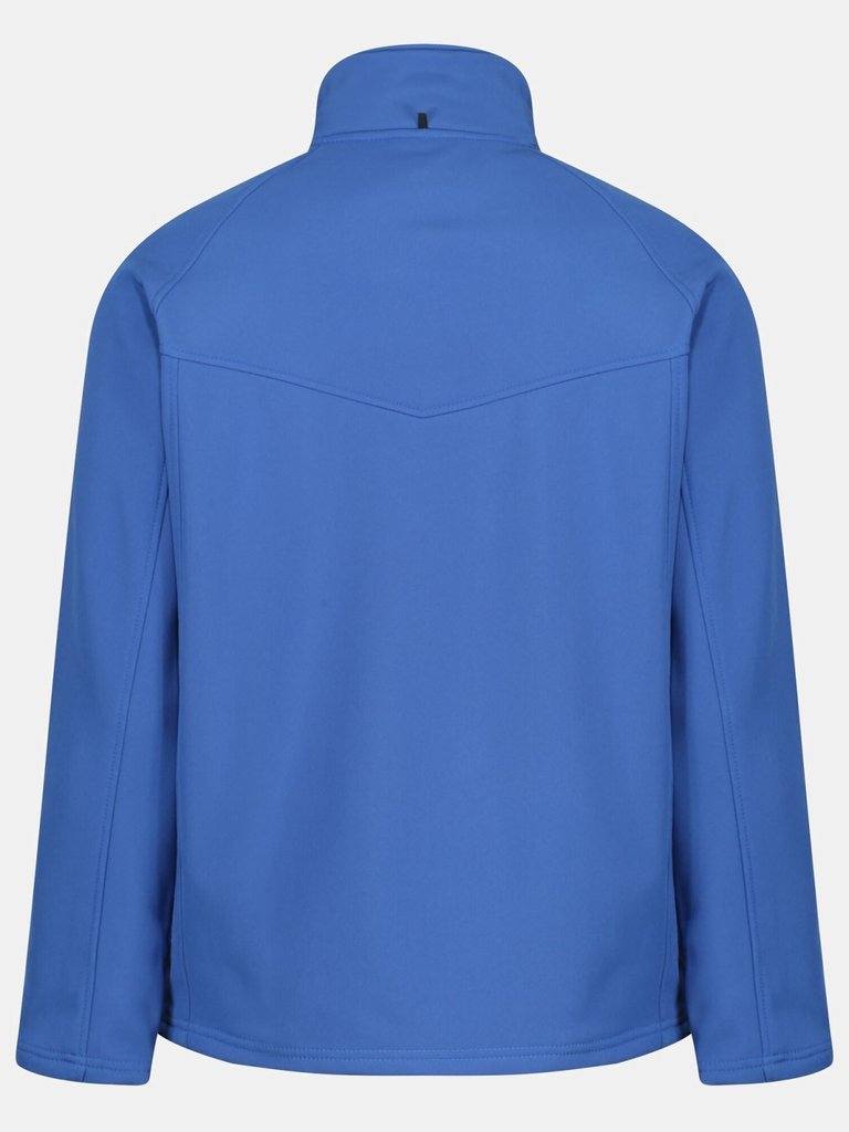 Uproar Mens Softshell Wind Resistant Fleece Jacket - Royal Blue