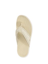 Womens Belle Flip Flops - Nutmeg/White