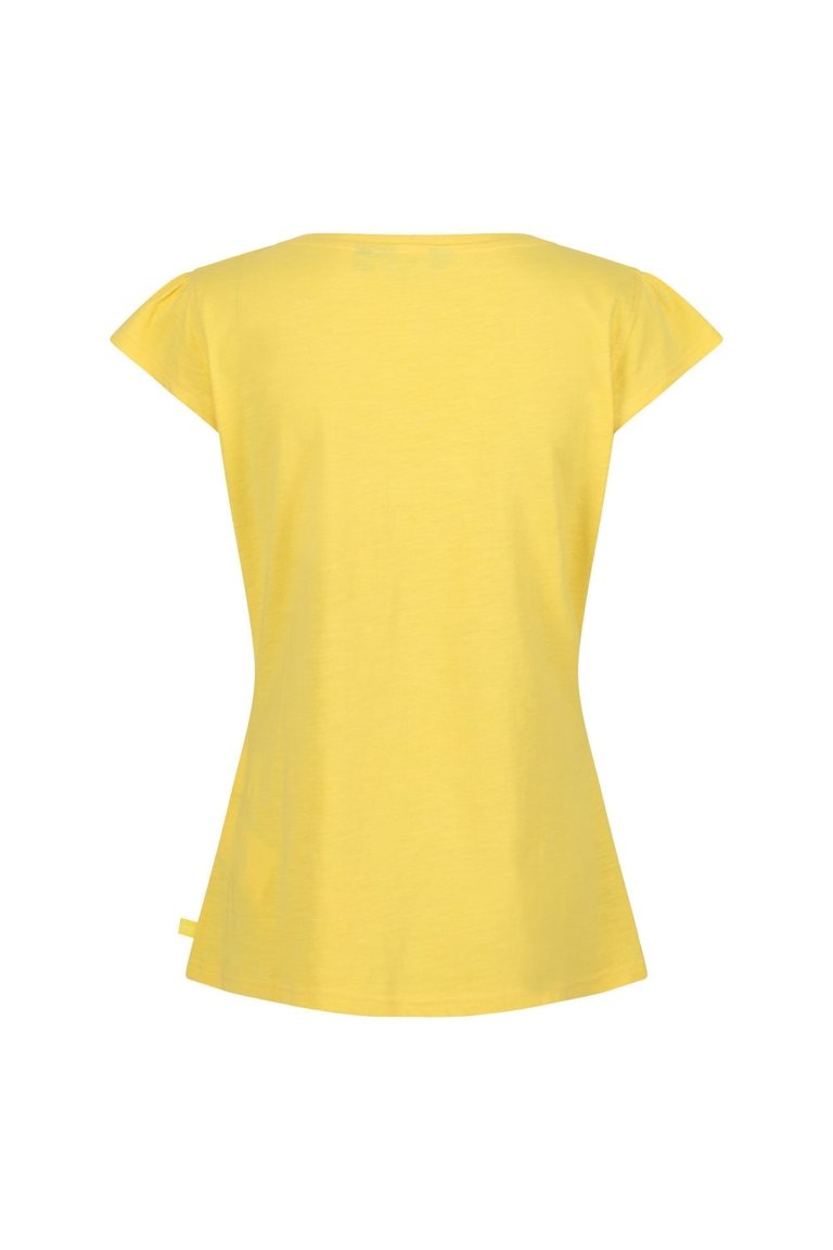 Womens Francine V Neck T-Shirt - Maize Yellow